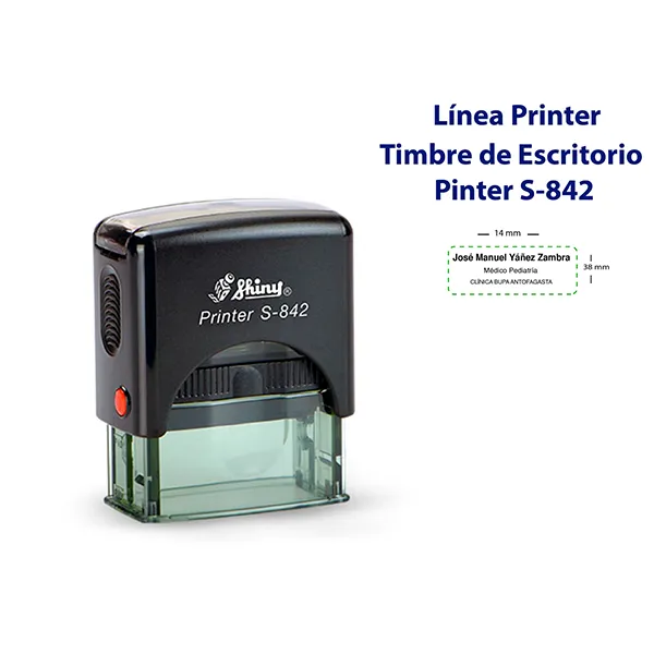 Timbre automático 38x14 mm