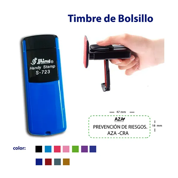 Timbre de bolsillo 47x18 mm